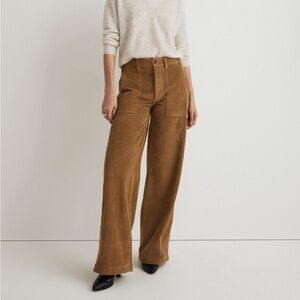 Madewell Griff Superwide-Leg Fatigue Cargo Pants in Garment-Dyed Corduroy